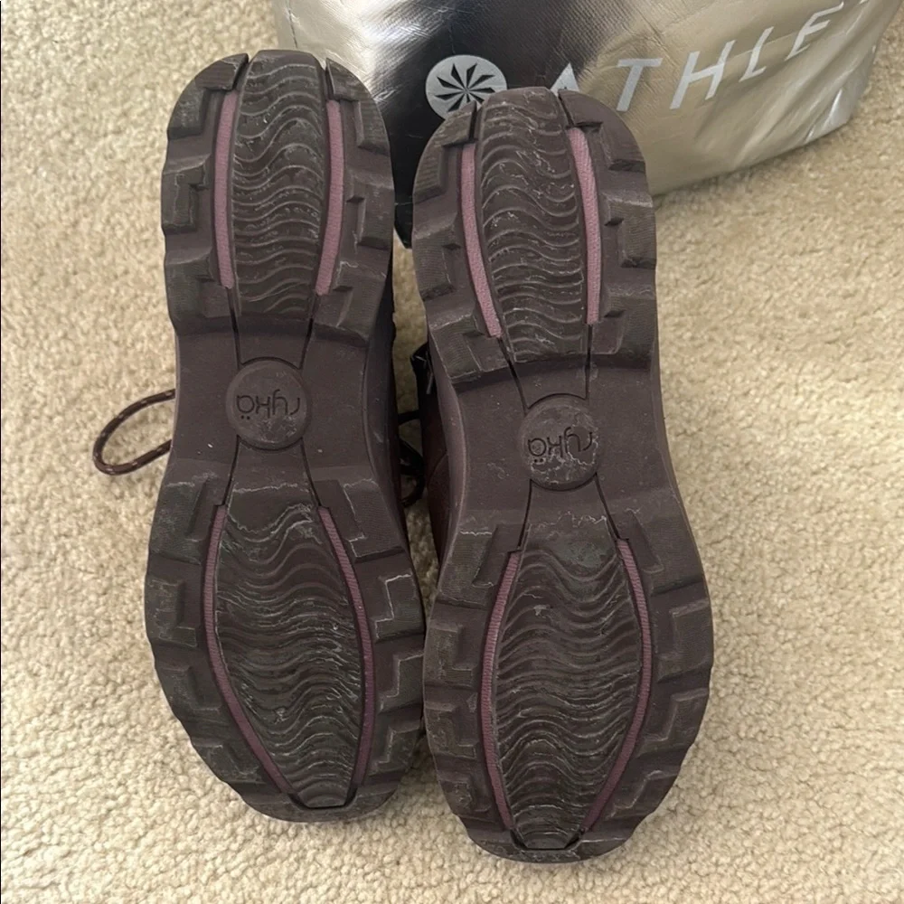 Ryka Brown Lace Up Boots with Suede Finish - Picture 2 of 6